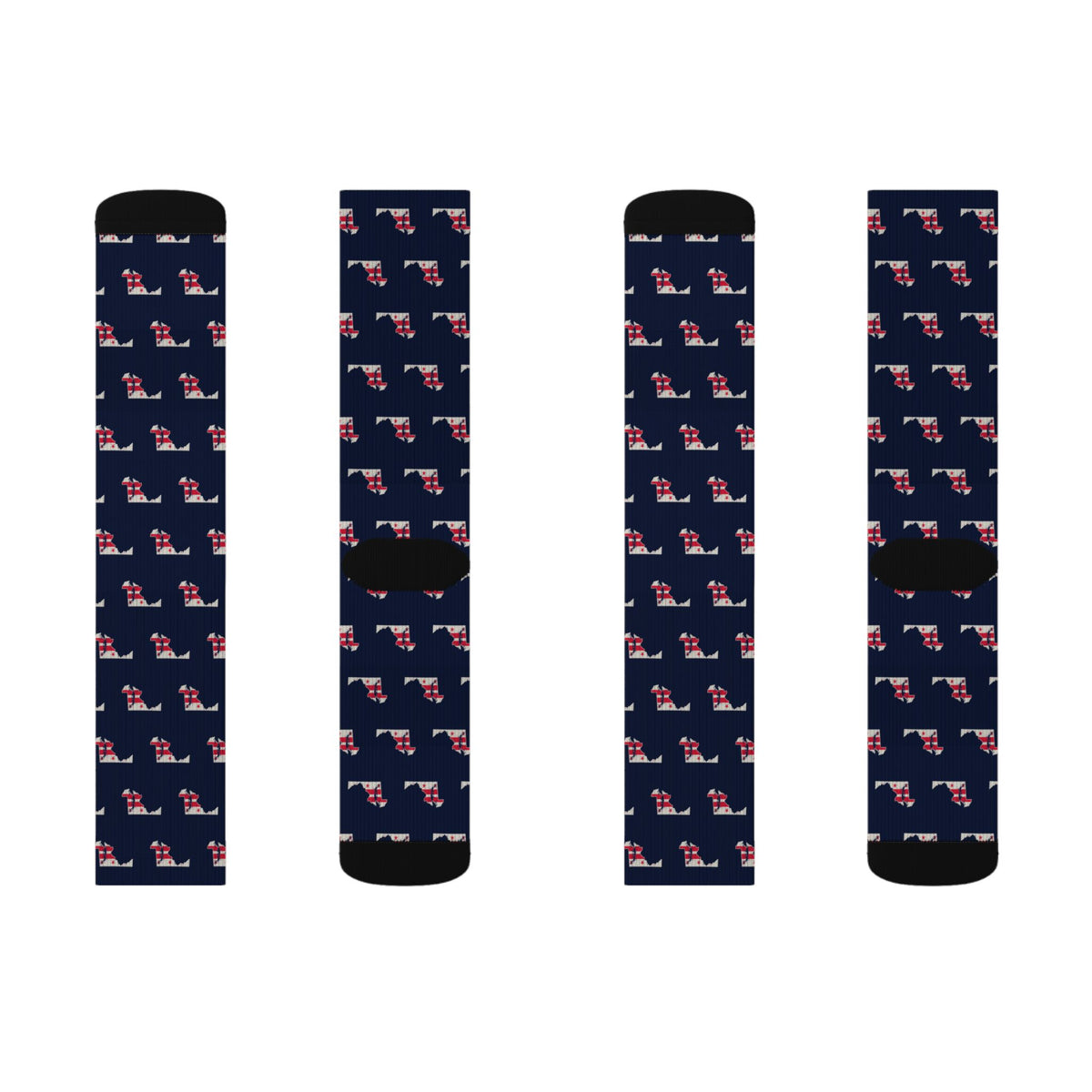 Washington DC North Mission Flag Map Socks
