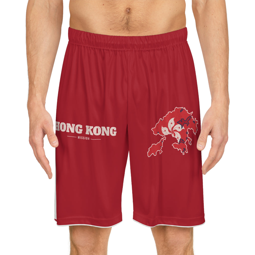 China Hong Kong Mission Basketball Shorts, worn, front view