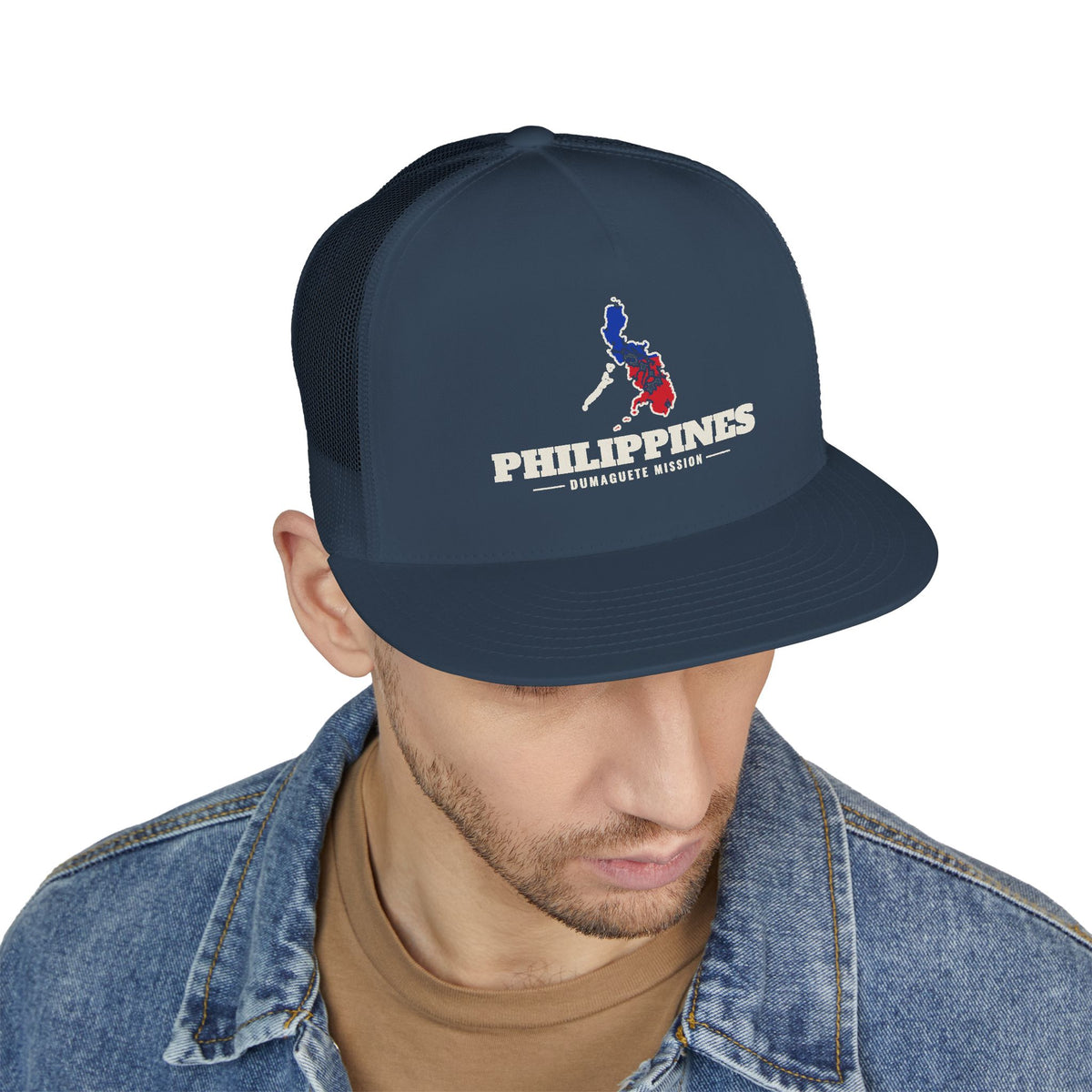Philippines Dumaguete Mission Flag Map Trucker Hat