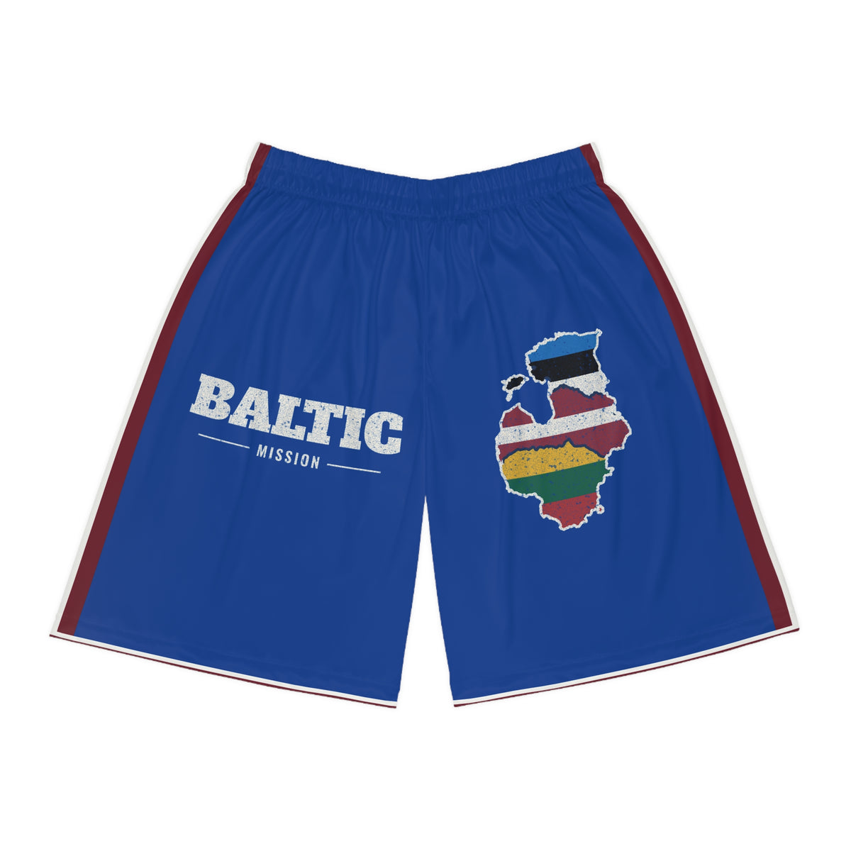 Baltic Mission Basketball Shorts, front view