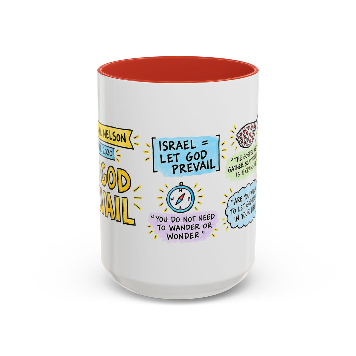Let God Prevail Sketch Note Mug — Russell M. Nelson