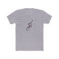 Scotland/Ireland Mission Heart Map shirt in Heather Grey: Scotland outline with a red heart, front view
