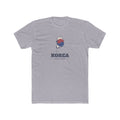 Korea Busan Mission Flag Map shirt in Heather Grey: flag of South Korea in the outline of South Korea with navy lettering, front view