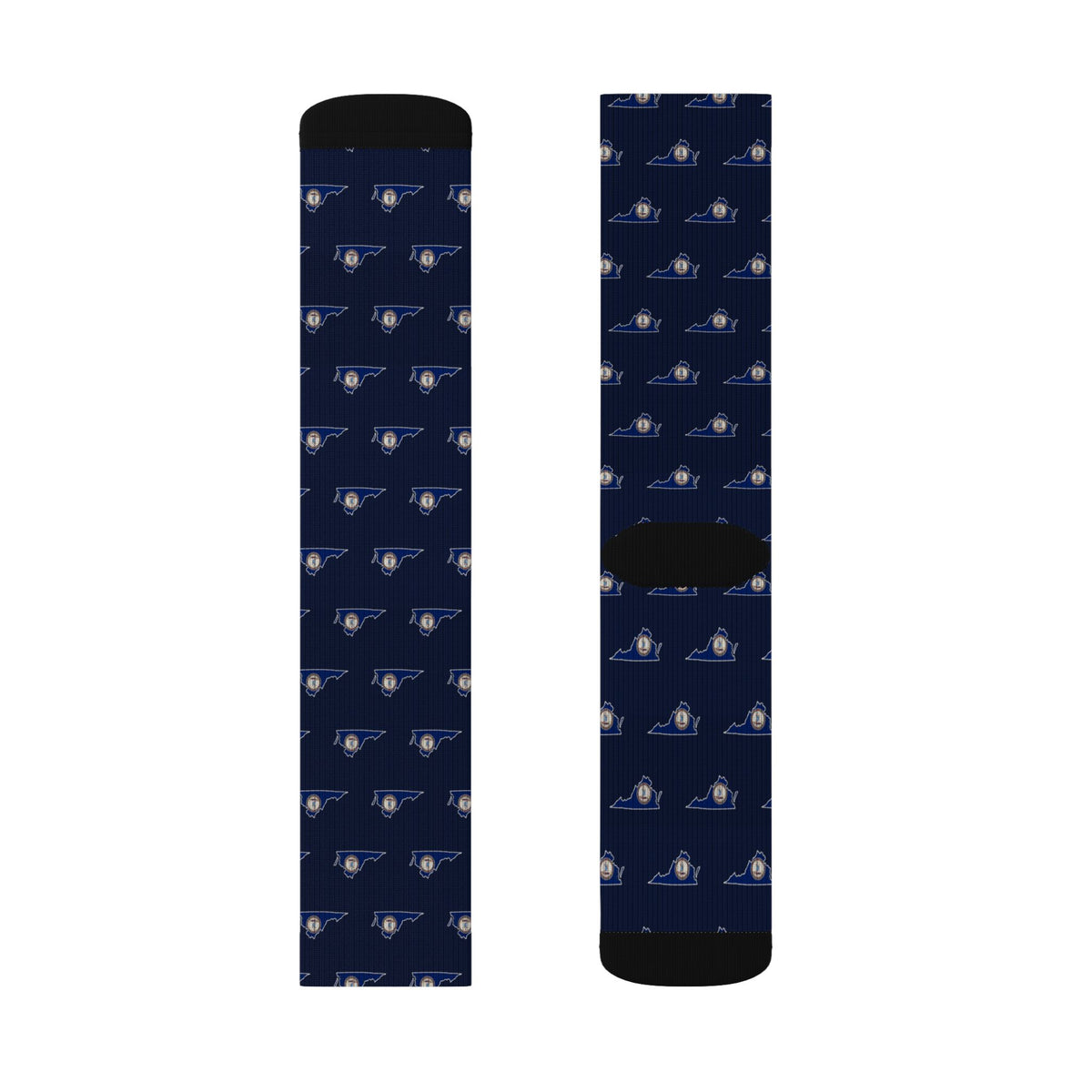 Virginia Mission Flag Map Socks