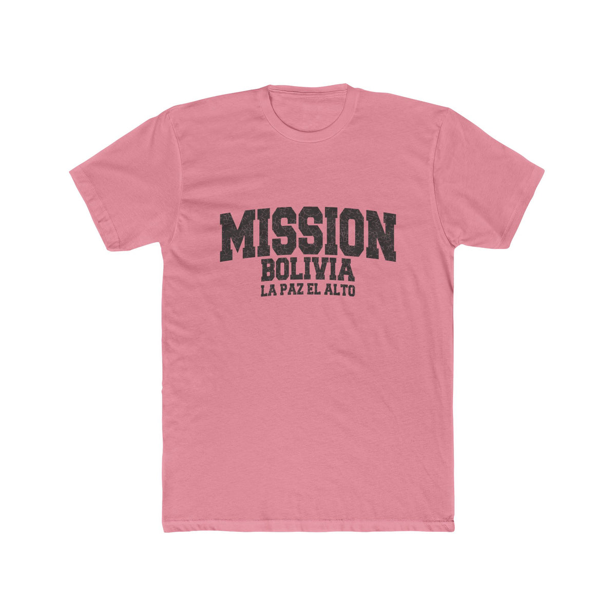 Bolivia La Paz El Alto Mission T-Shirt in Solid Light Pink, front view