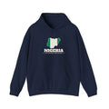 Nigeria Port Harcourt South Mission Flag Map Hoodie in Navy, front view with the flag map and mission name