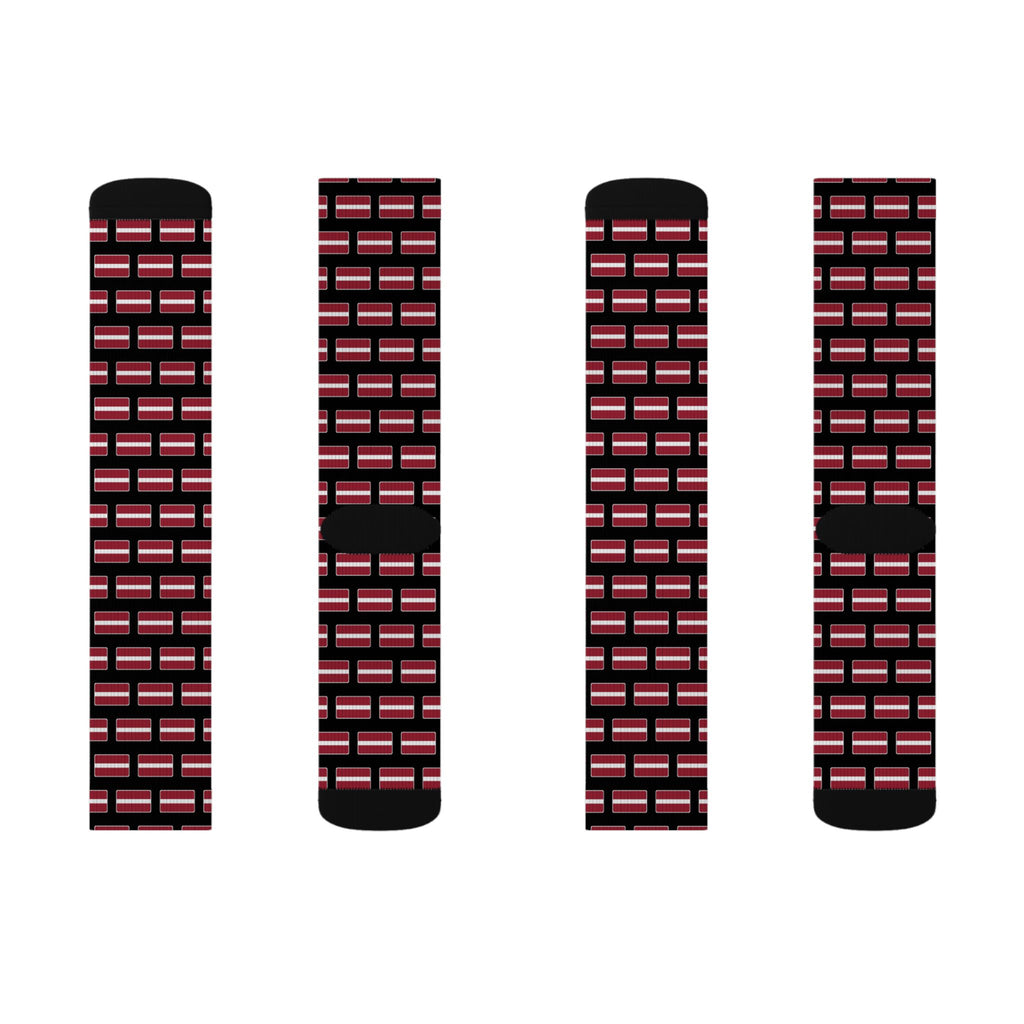 Latvia Mission Flag Socks