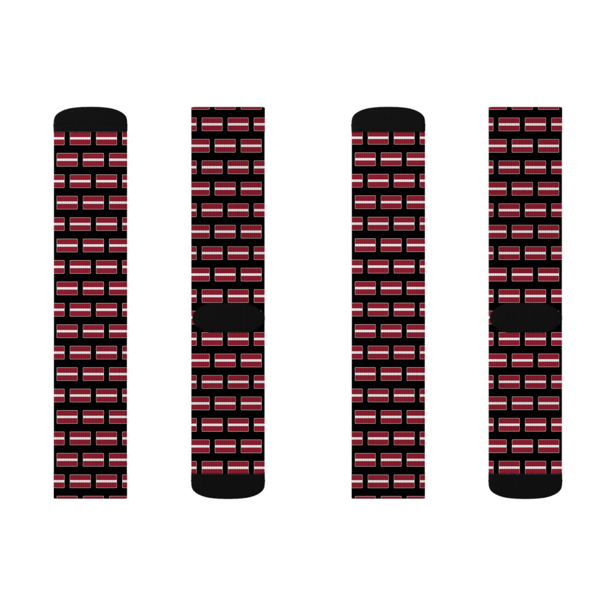 Latvia Mission Flag Socks