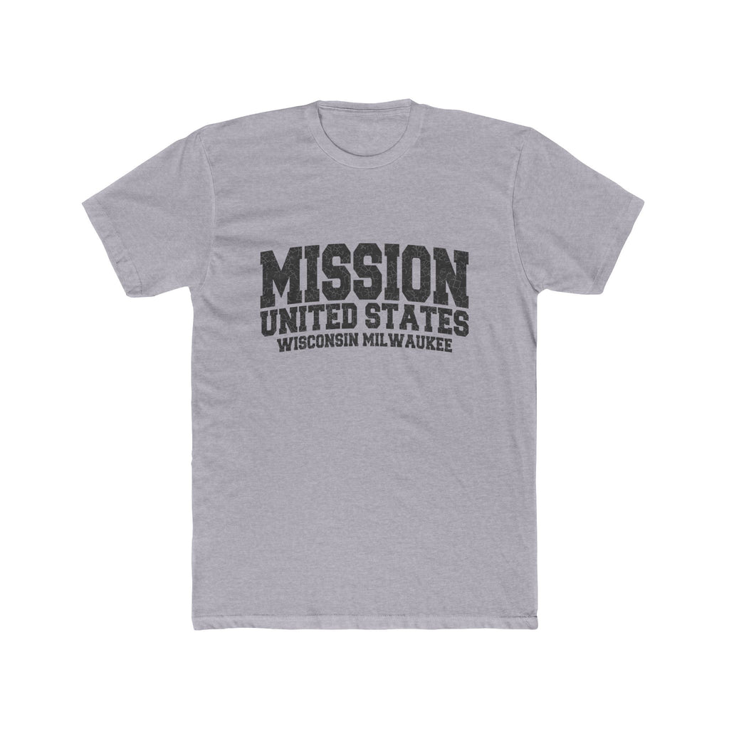 Wisconsin Milwaukee Mission T-Shirt in Heather Grey, front view