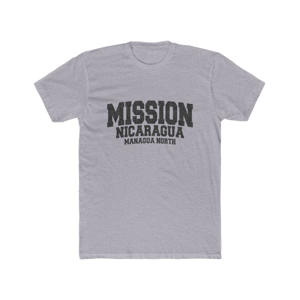 Nicaragua Managua North Mission T-Shirt in Heather Grey, front view