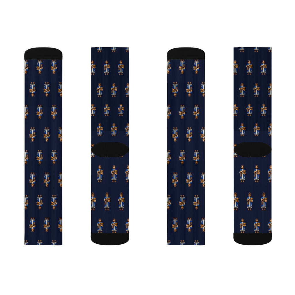 Jarom Brick Chess crew socks by Weak Things view 2