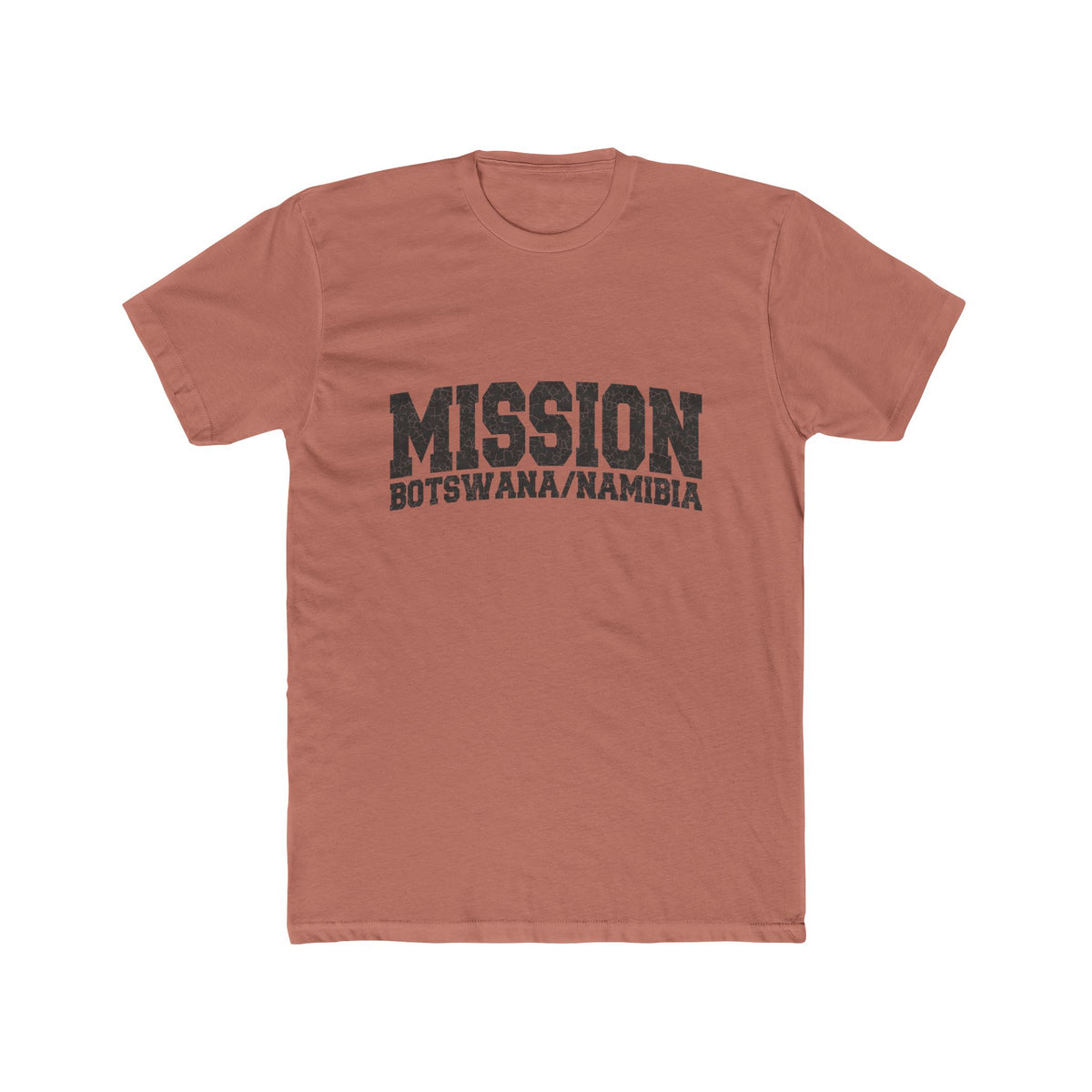 Botswana/Namibia Mission T-Shirt in Solid Desert Pink, front view