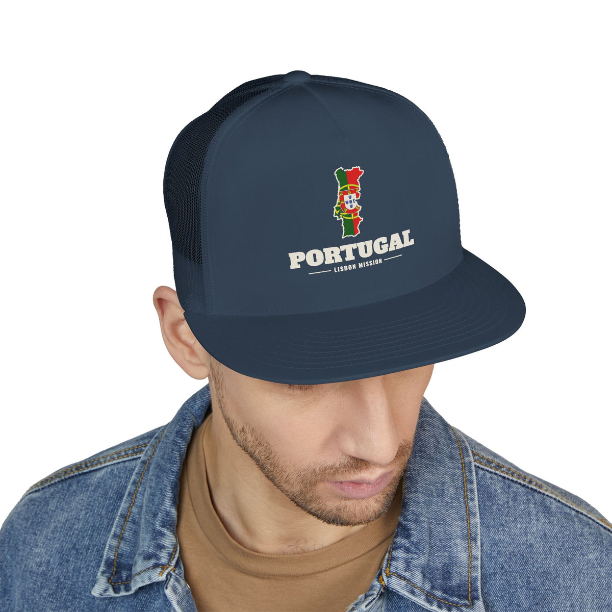 Portugal Lisbon Mission Flag Map Trucker Hat