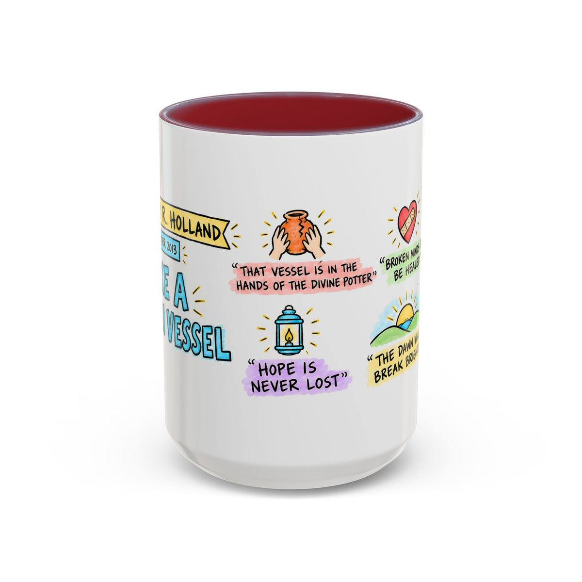Like a Broken Vessel Sketch Note Mug — Jeffrey R. Holland