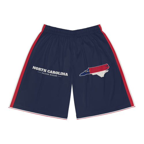 North Carolina Raleigh Mission Basketball Shorts, front view