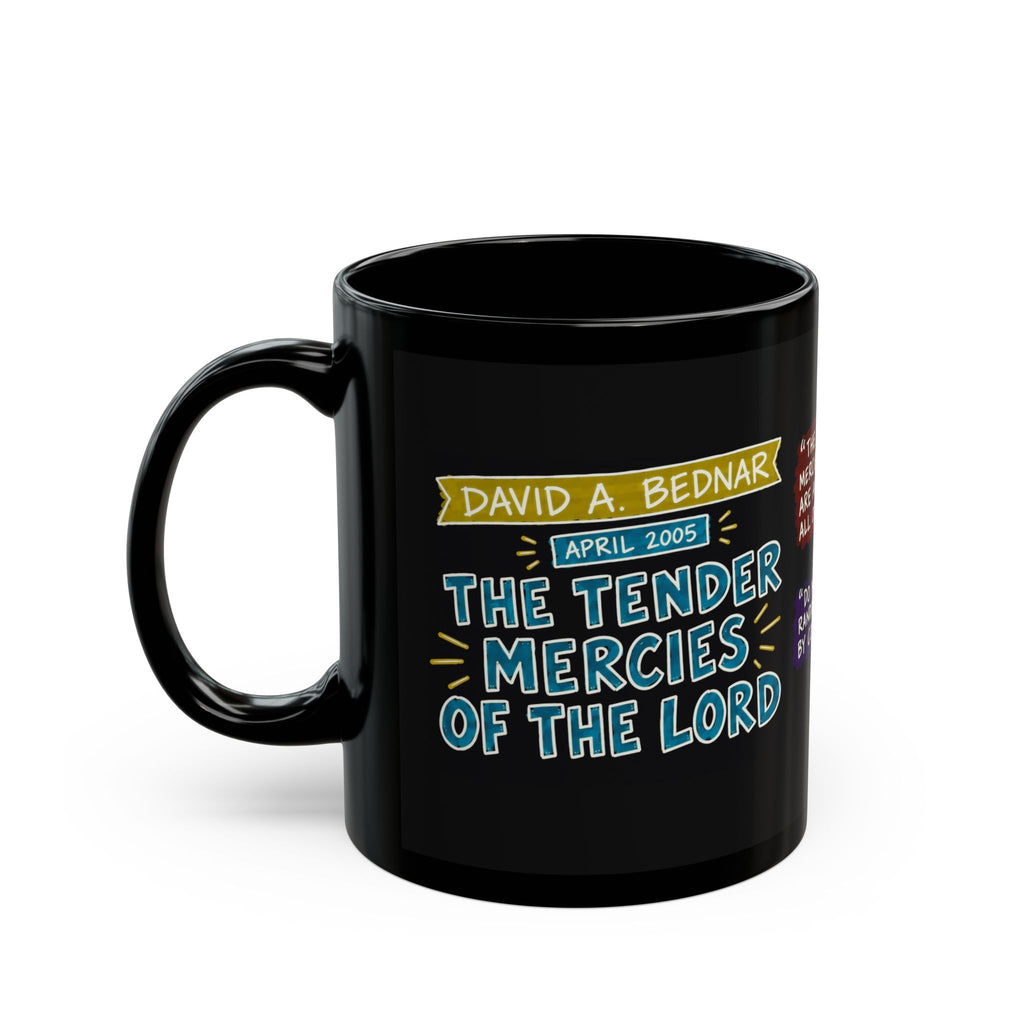 The Tender Mercies of the Lord Sketch Note Black Mug — David A. Bednar