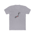 Japan Nagoya Mission Heart Map shirt in Heather Grey: Japan outline with a red heart, front view