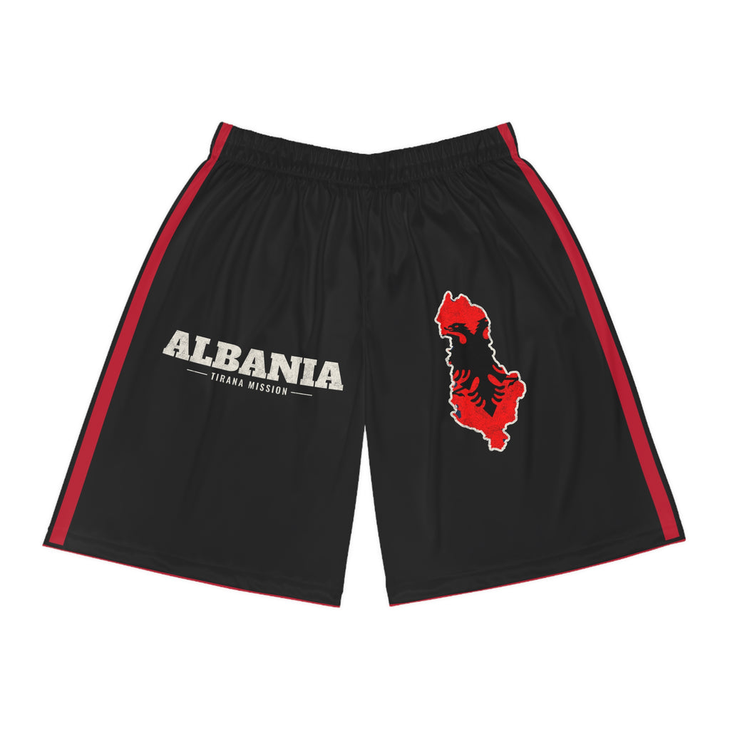 Albania Tirana Mission Basketball Shorts, front view