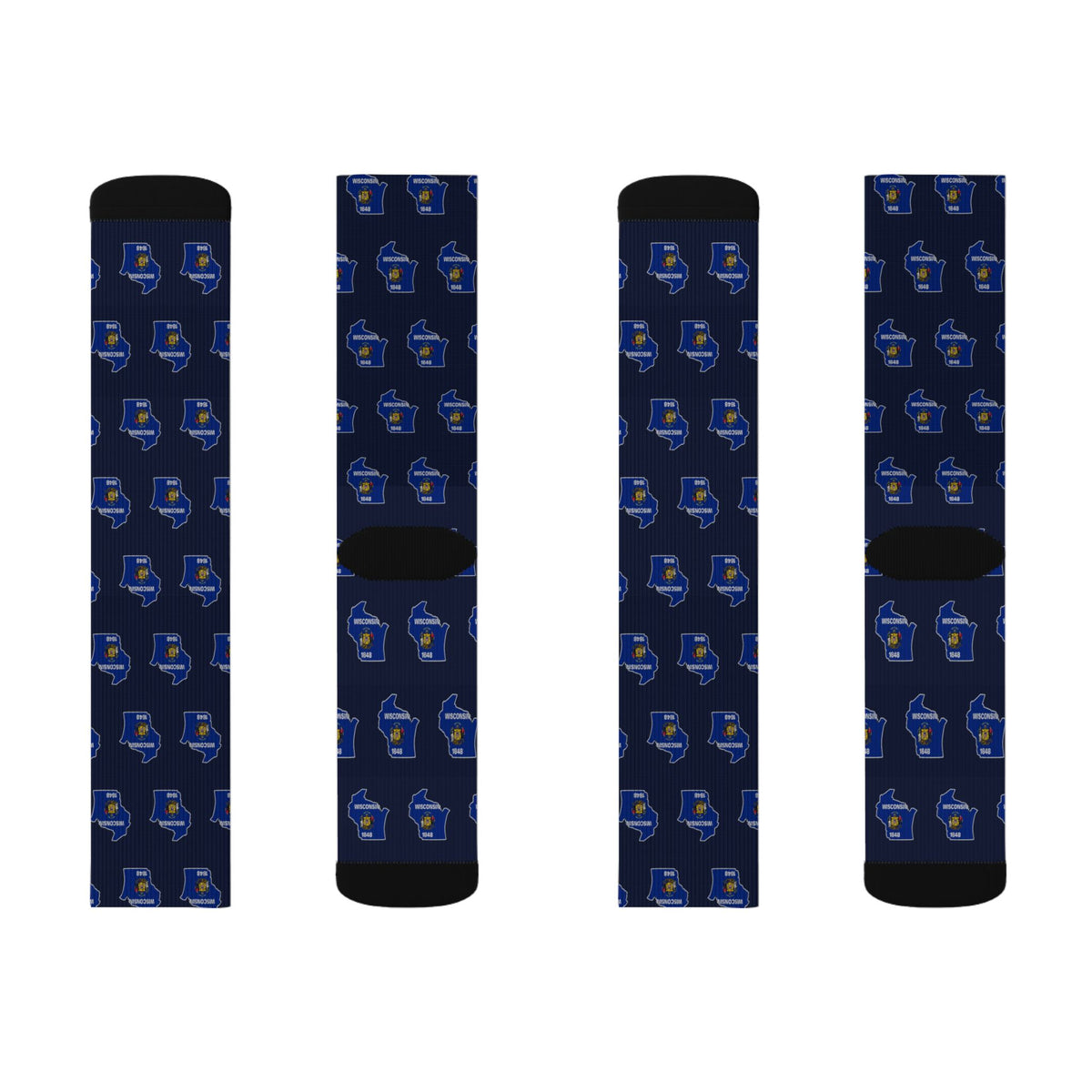 Wisconsin Mission Flag Map Socks