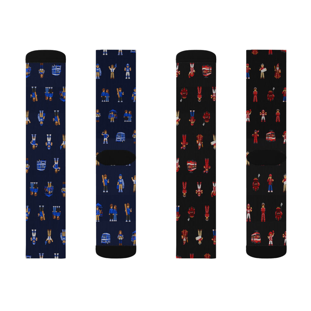 Holy War Chess House Divided crew socks by Weak Things view 2