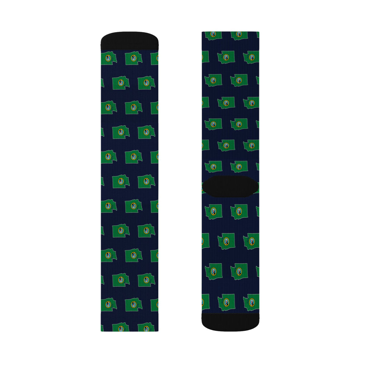 Washington Mission Flag Map Socks