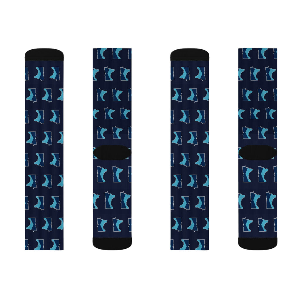 Minnesota Mission Flag Map Socks