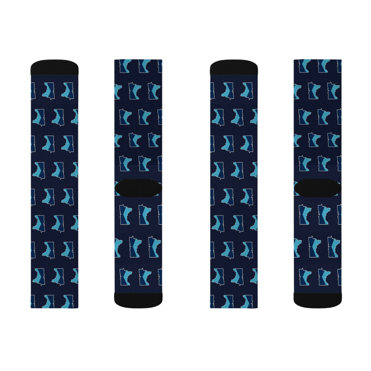Minnesota Mission Flag Map Socks