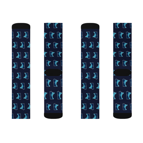 Minnesota Mission Flag Map Socks