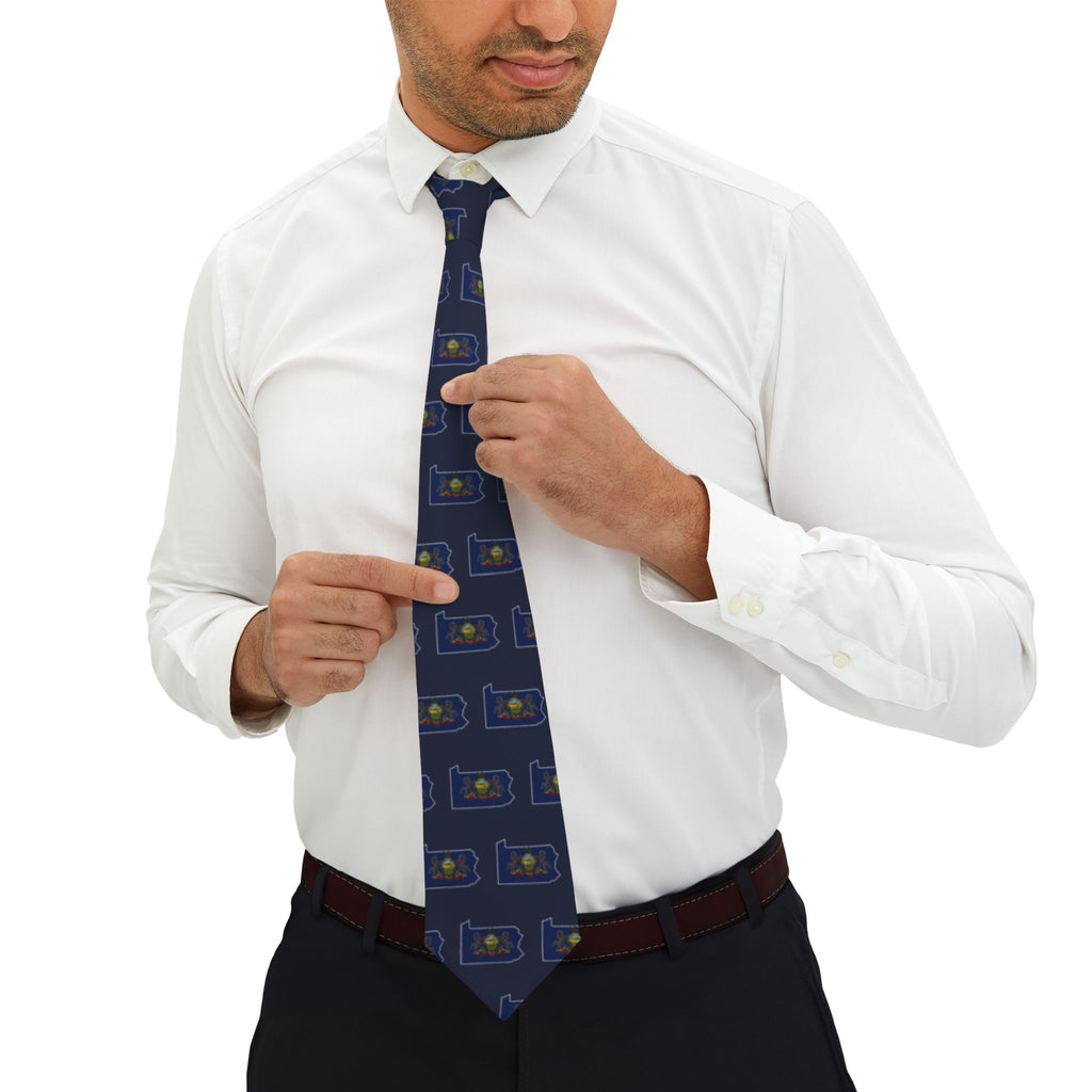 Pennsylvania Mission Flag Map Tie