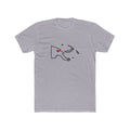 Papua New Guinea Madang Mission Heart Map shirt in Heather Grey: Papua New Guinea outline with a red heart, front view