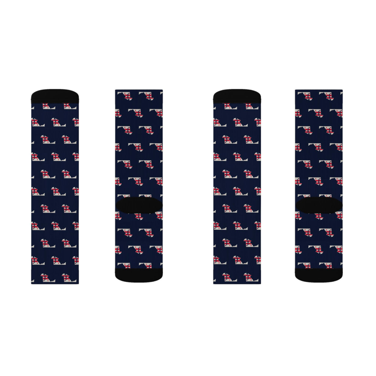 Washington DC North Mission Flag Map Socks
