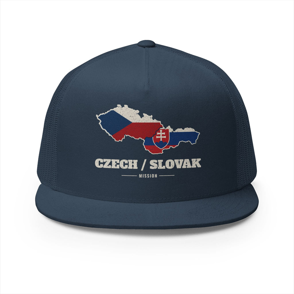 Czech/Slovak Mission Flag Map Trucker Hat