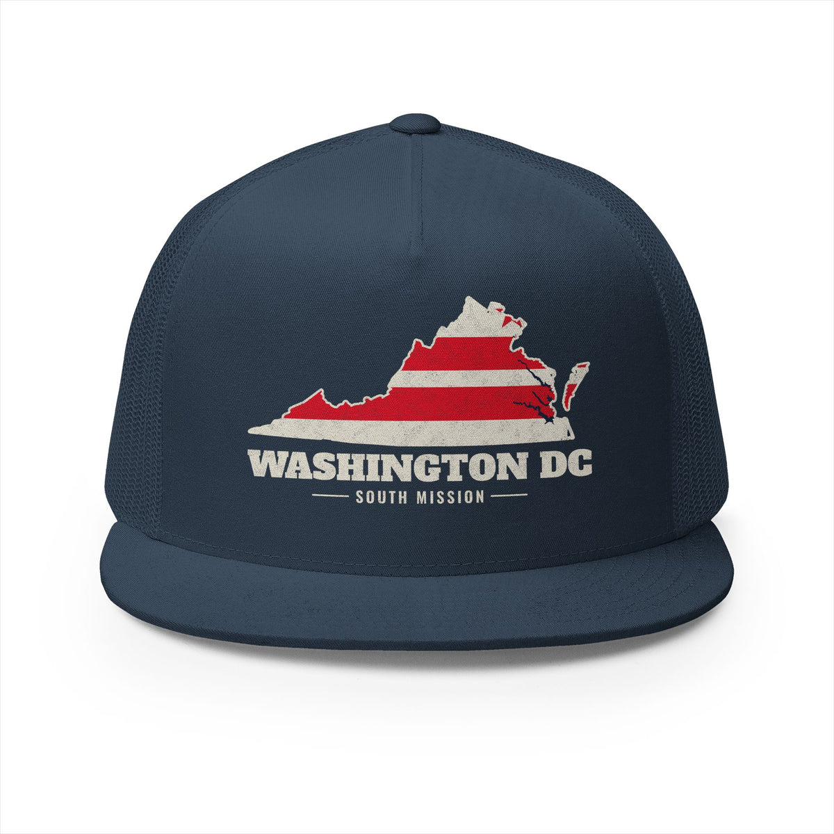 Washington DC South Mission Flag Map Trucker Hat