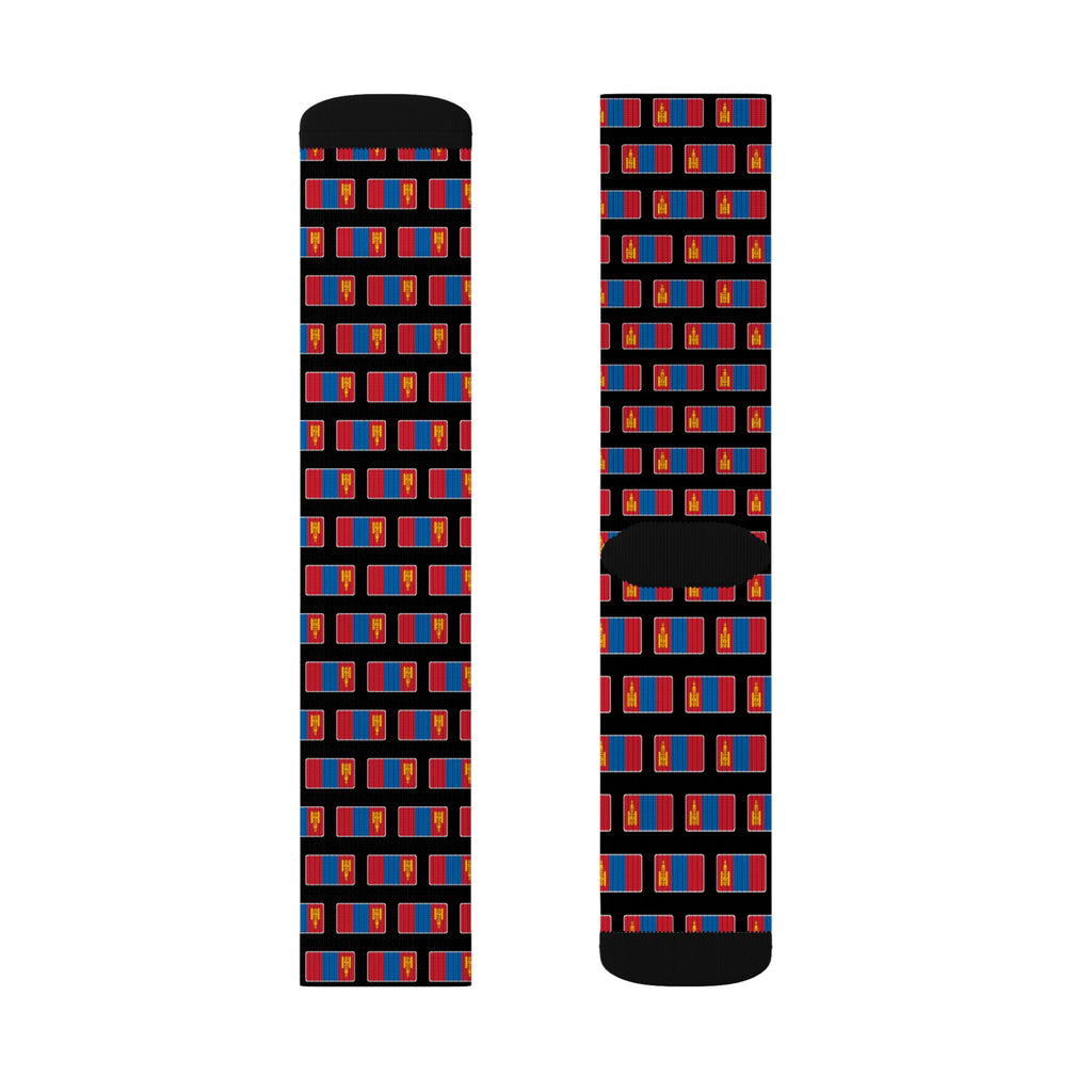 Mongolia Mission Flag Socks