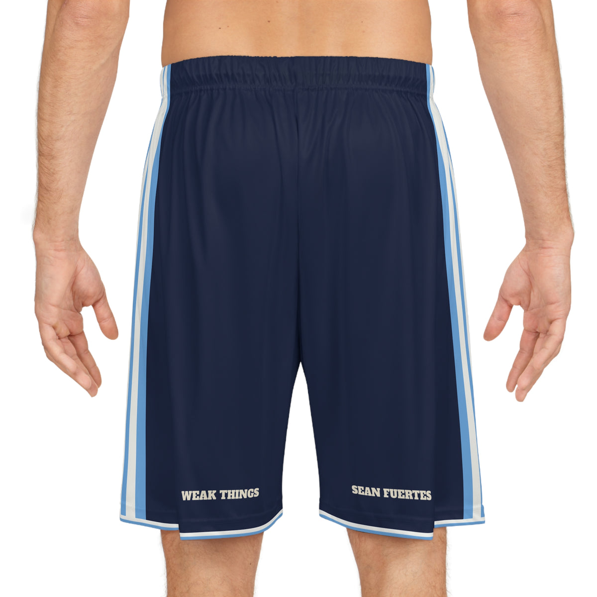 Argentina Rosario Mission Basketball Shorts, worn, back view