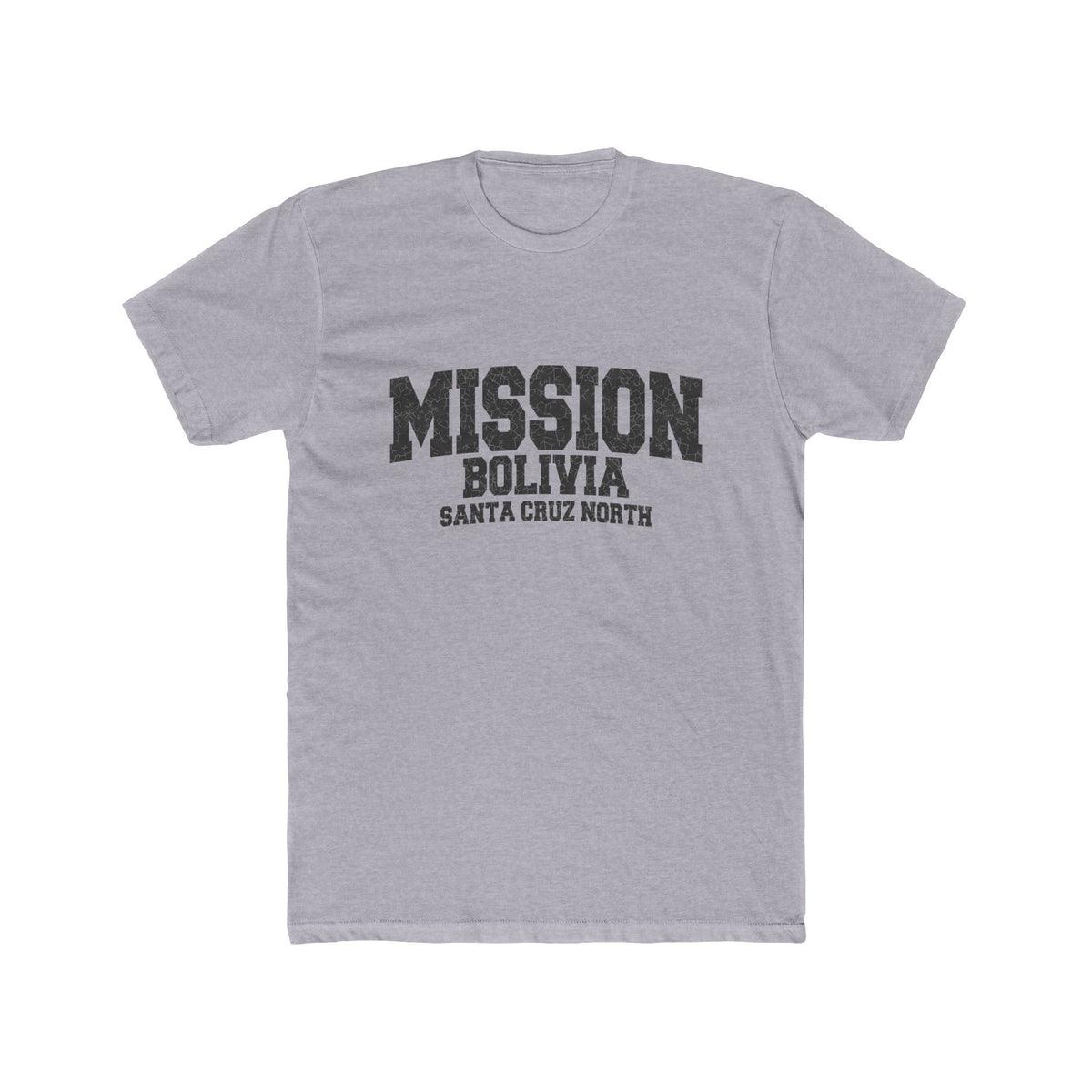 Bolivia Santa Cruz North Mission T-Shirt in Heather Grey, front view