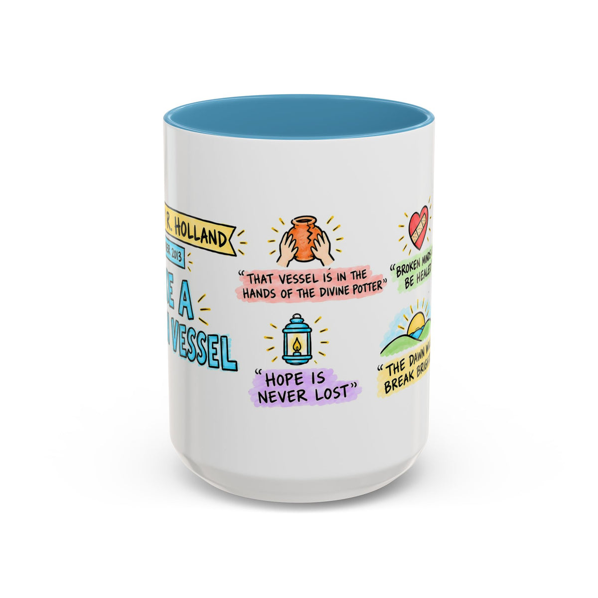 Like a Broken Vessel Sketch Note Mug — Jeffrey R. Holland