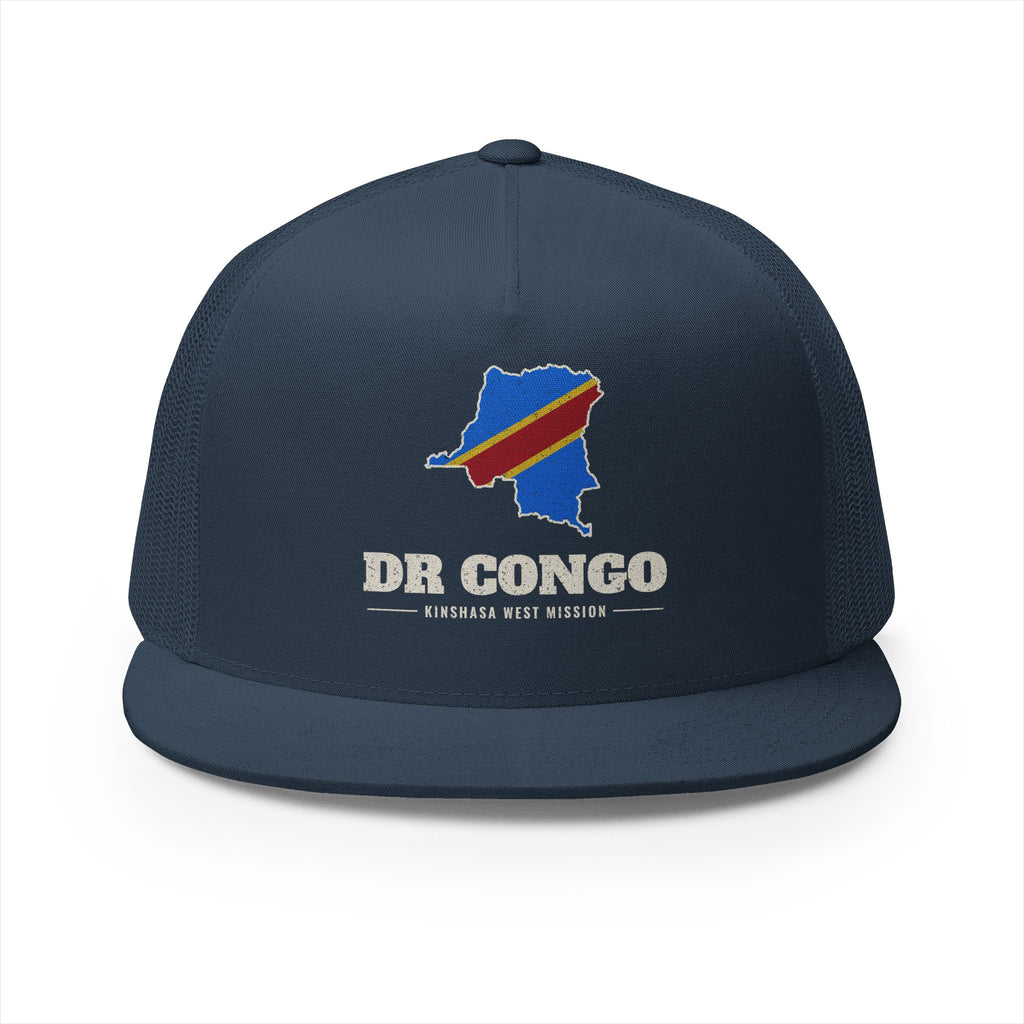 Democratic Republic of the Congo Kinshasa West Mission Flag Map Trucker Hat