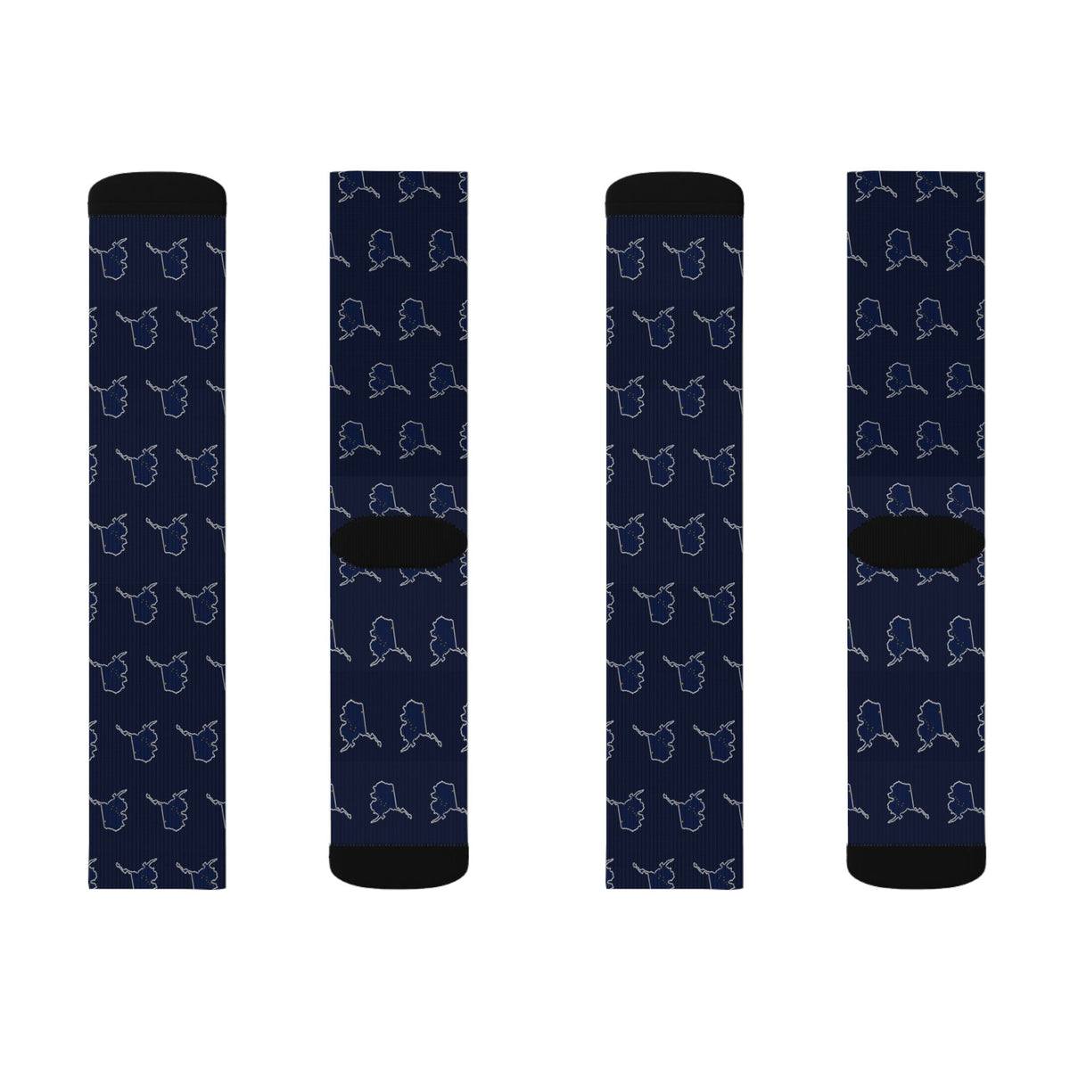 Alaska Mission Flag Map Socks