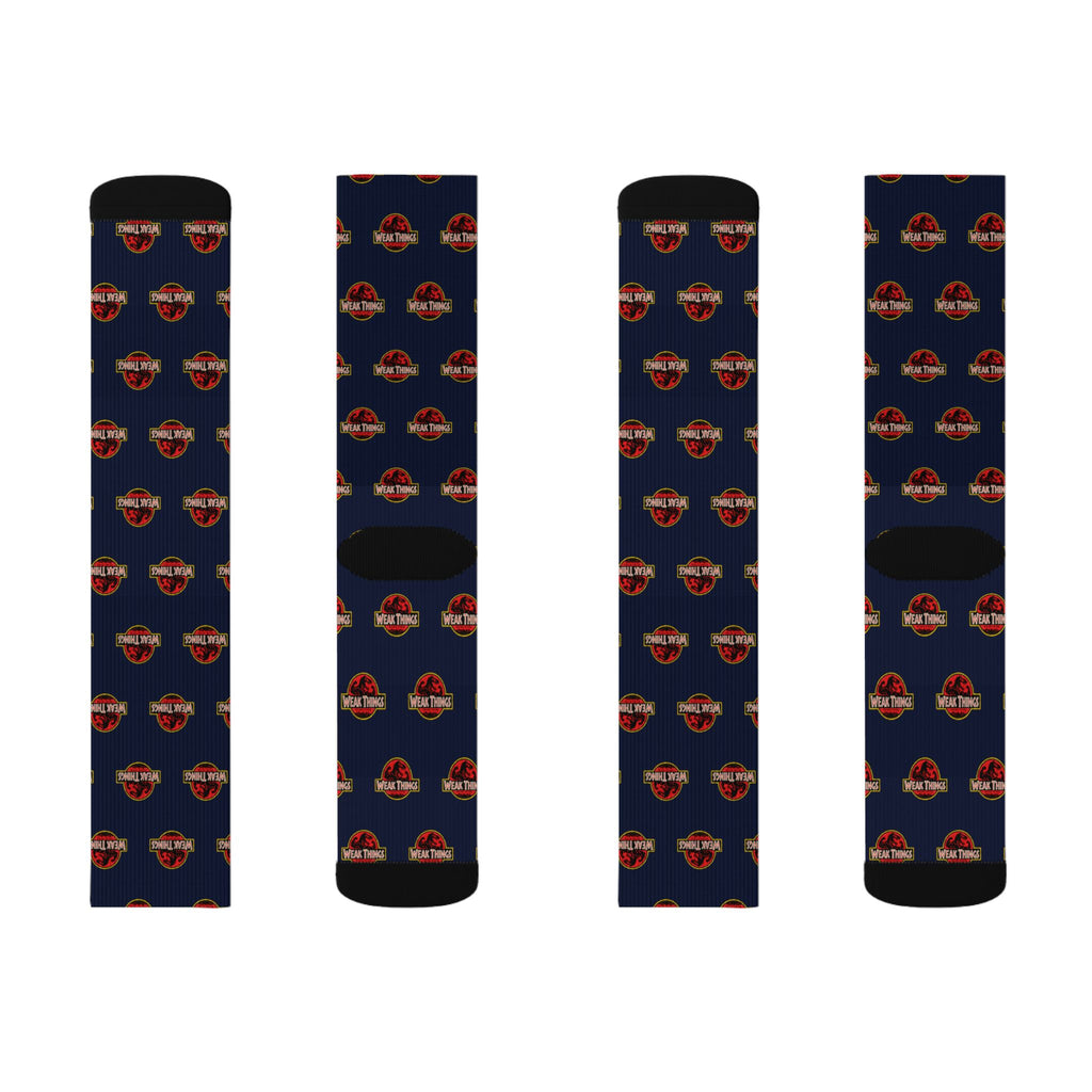 Weak Things Become Strong T-Rex crew socks by Weak Things view 4