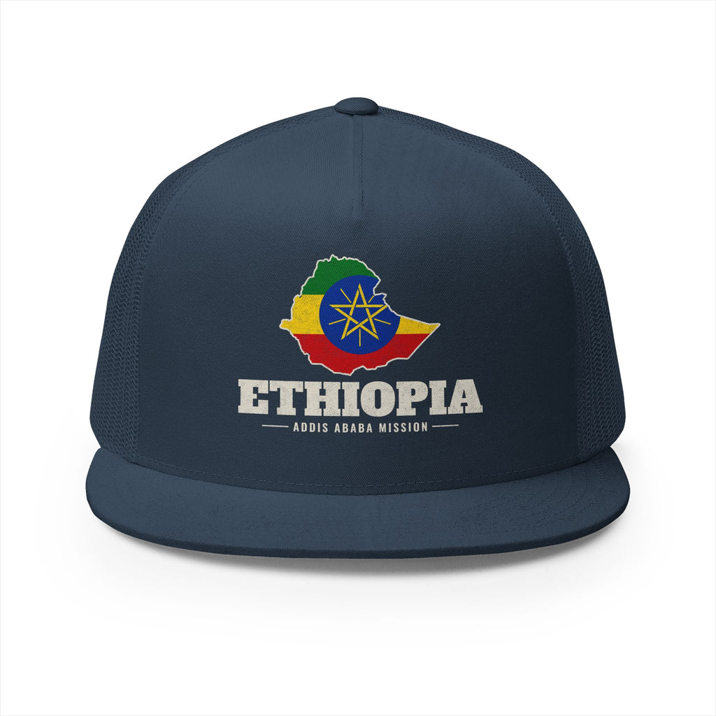 Ethiopia Addis Ababa Mission Flag Map Trucker Hat