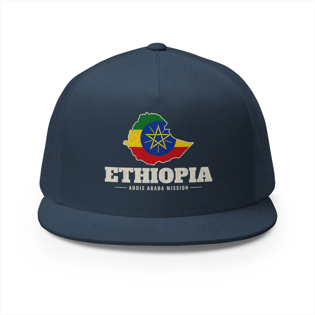 Ethiopia Addis Ababa Mission Flag Map Trucker Hat
