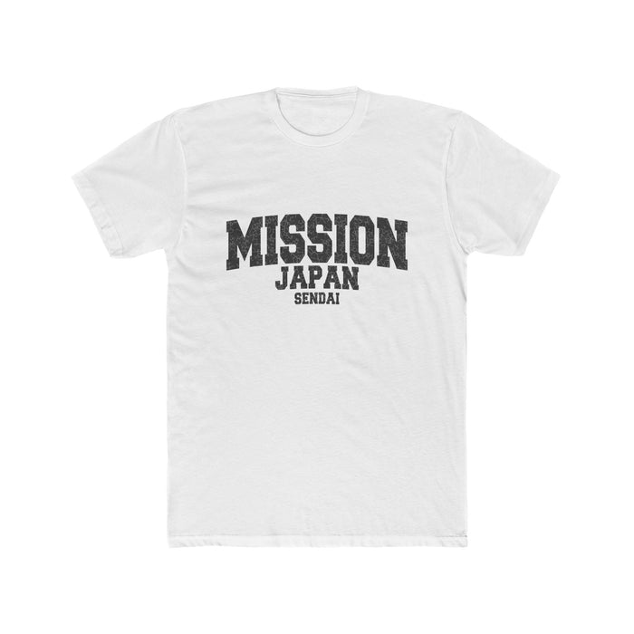Japan Sendai Mission T-Shirt in Solid White, front view