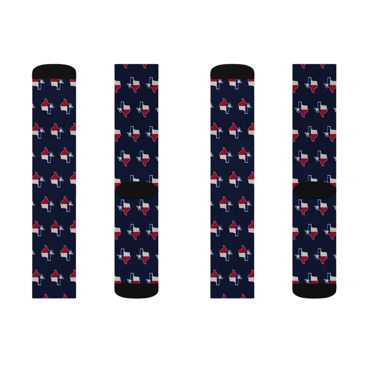 Texas Mission Flag Map Socks