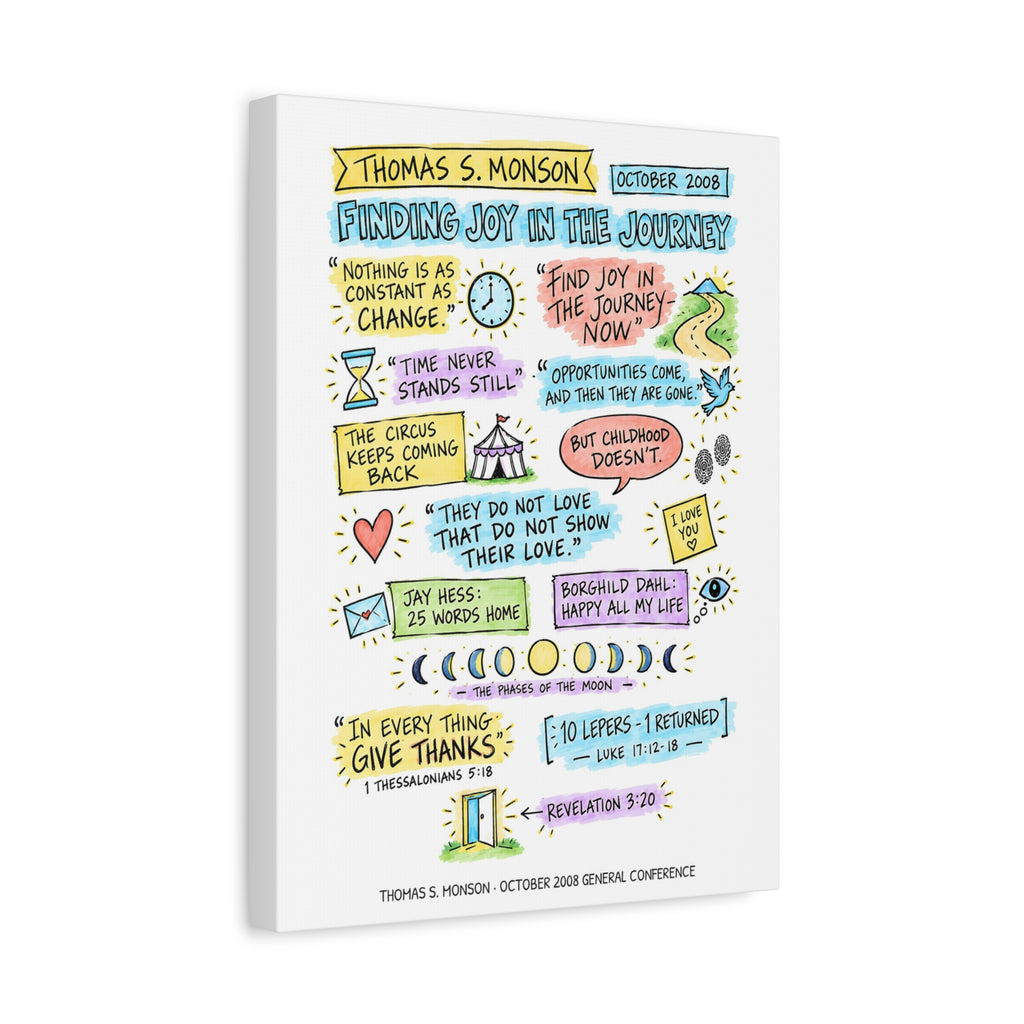 Finding Joy in the Journey Sketch Note Canvas — Thomas S. Monson
