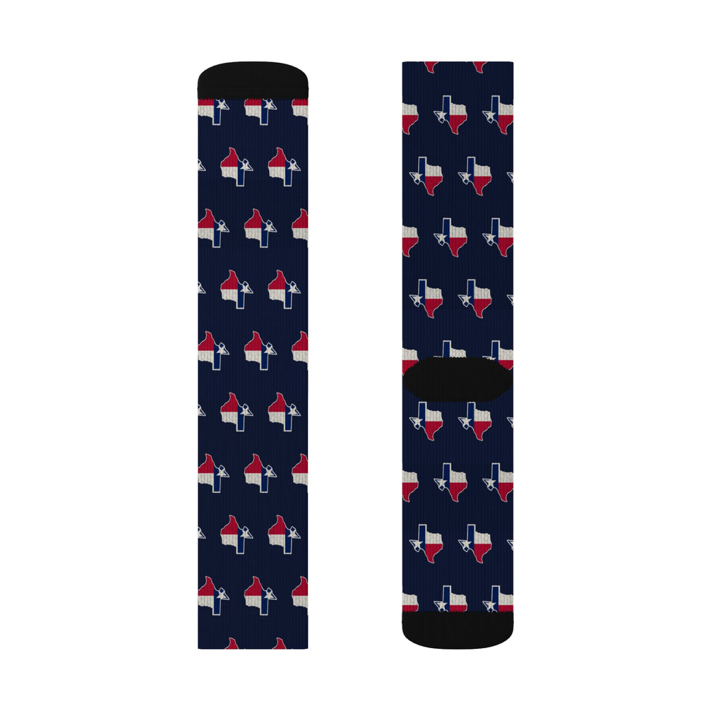 Texas Mission Flag Map Socks