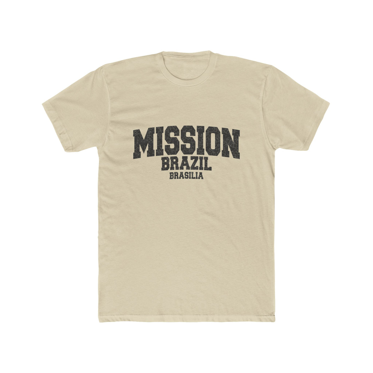 Brazil Brasilia Mission T-Shirt in Solid Cream, front view