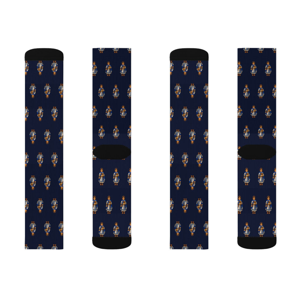 Nephi (Disciple of Christ) Brick Chess crew socks by Weak Things view 2