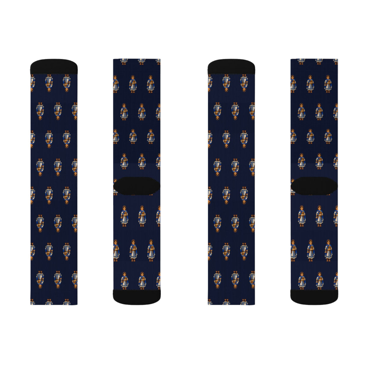 Nephi (Disciple of Christ) Brick Chess crew socks by Weak Things view 2