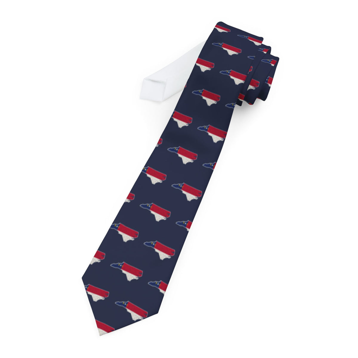North Carolina Mission Flag Map Tie